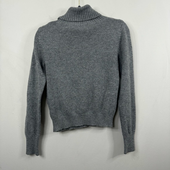 BRANDY MELVILLE Cassia Turtleneck Cowl Sweater Gray Size OS Small Wool Blend - Picture 9 of 9